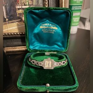 Vintage Platinum ~2ctw Diamond Bracelet Watch